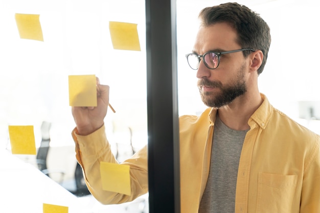 Person working as part of company team