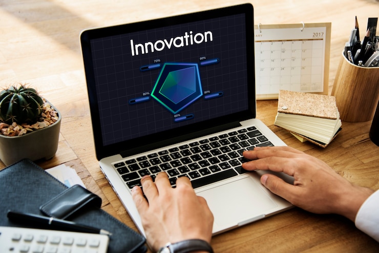 Free Photo a person working in relation to innovation 