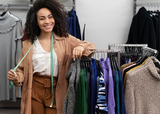 Personal shopper in store working