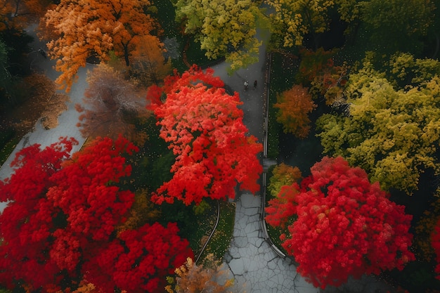 Foto gratuita la prospettiva della bellissima copertura degli alberi