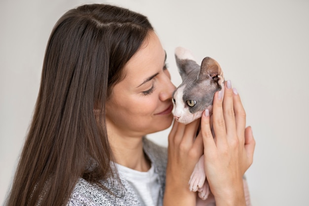 無料写真 ペットの猫のライフスタイルとポートレート