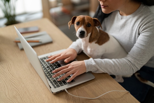 Foto gratuita stile di vita dell'animale domestico insieme al proprietario