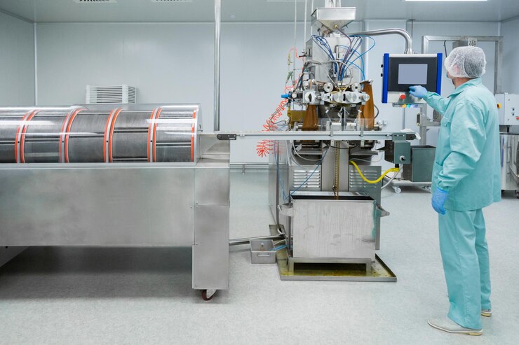 無料Photo 製薬業界の機器を使用する無菌環境の製薬技術者