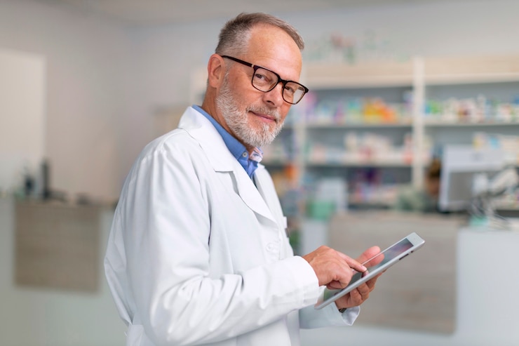 Free Photo pharmacist at work
