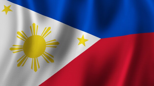 Free Photo Philippines National Flag Isolated 3d White Background