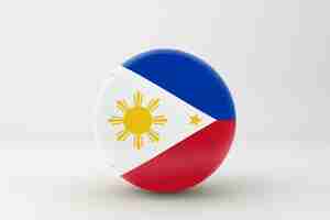 Free photo philippines flag in white background