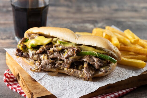 Philly cheesesteak sandwich