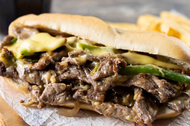 Philly cheesesteak sandwich