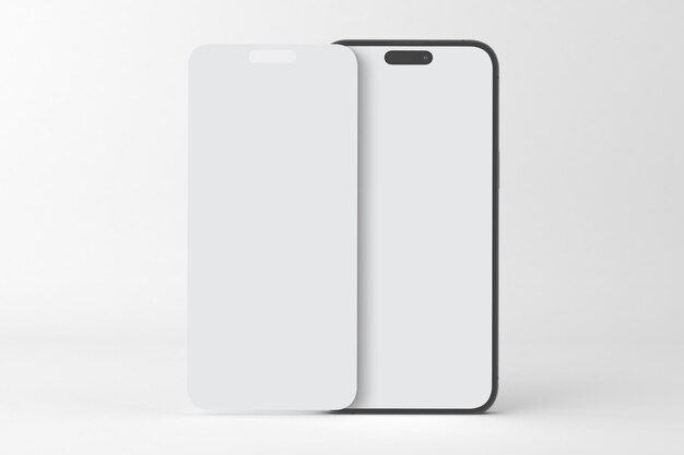 phone 14 screens front side in white background