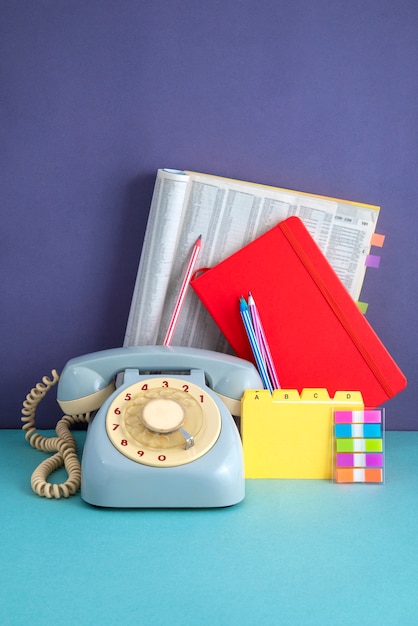 Free photo phone book and telephone arrangement