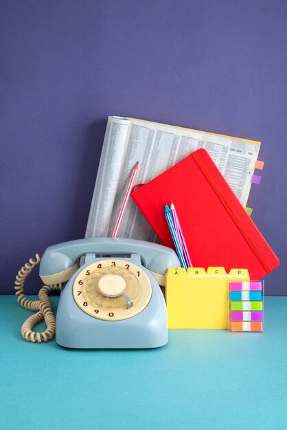 Phone book and telephone arrangement