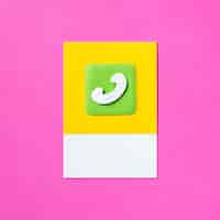 Free photo phone call communication icon illustration