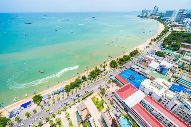 Free photo photo of a beach town view from above