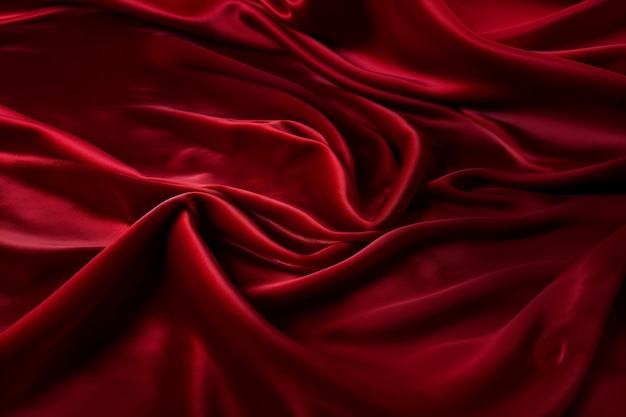 Photo of a bright red velvet fabric