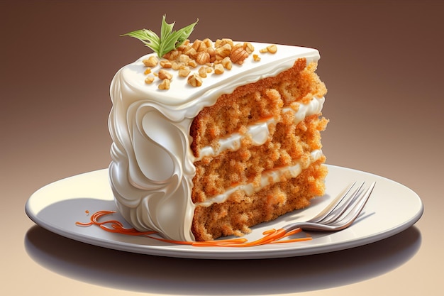 Free photo photo of a carrot cake isolated on black background