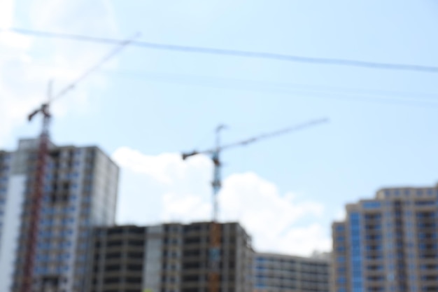 Free photo photo of construction in sunny day blurred photo