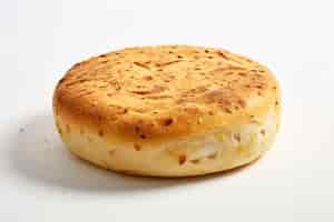 Free photo photo of a crumpet bread isolated on white background