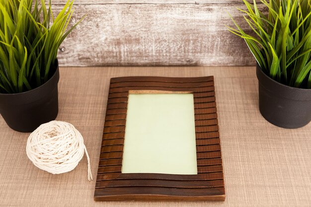 Photo frame for pictures lying on the table