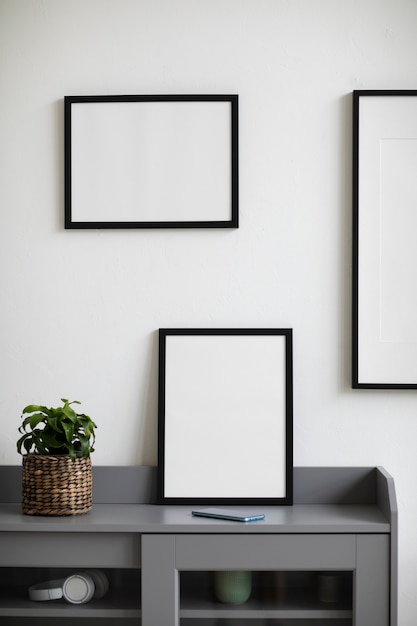 Photo frames with home decor and interior design