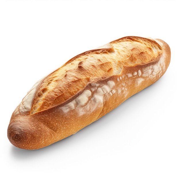 無料写真 白い背景に分離されたフランスパンの写真