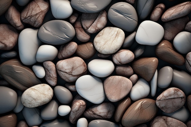 Free photo photo of rounded river stones in soft colors