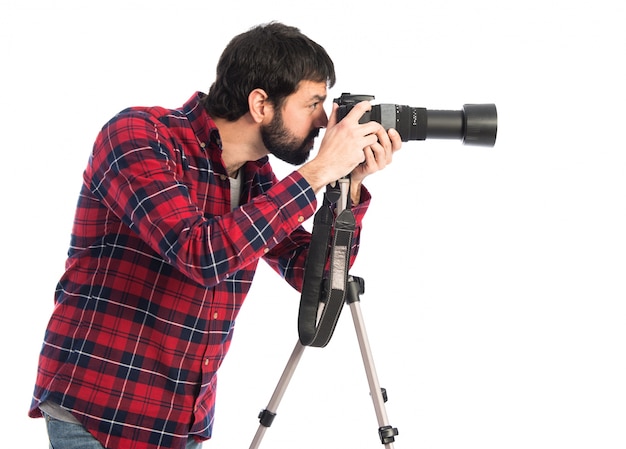 Photographer taking a photo