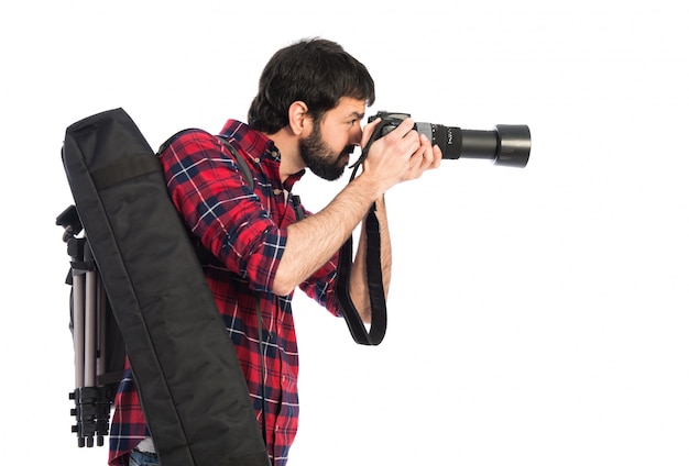 Photographer taking a photo