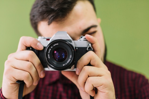 Photographer taking picture