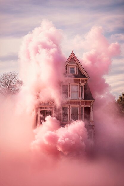 photorealistic colorful smoke