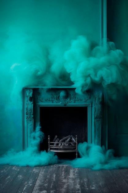 Photorealistic colorful smoke