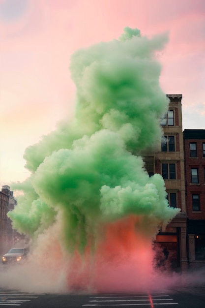 Free photo photorealistic colorful smoke