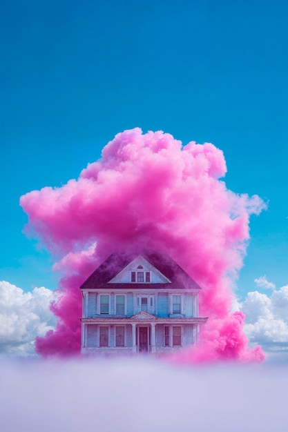 Free photo photorealistic colorful smoke