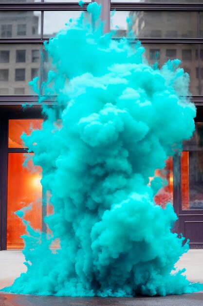 Photorealistic colorful smoke