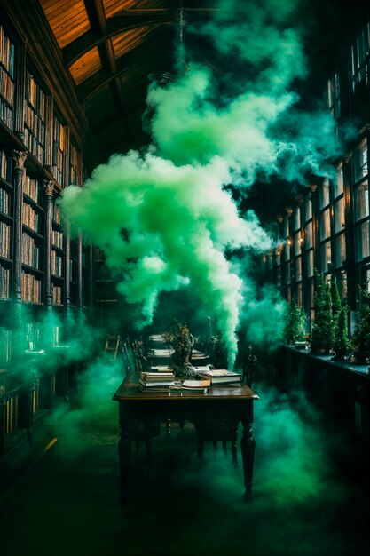 Photorealistic colorful smoke