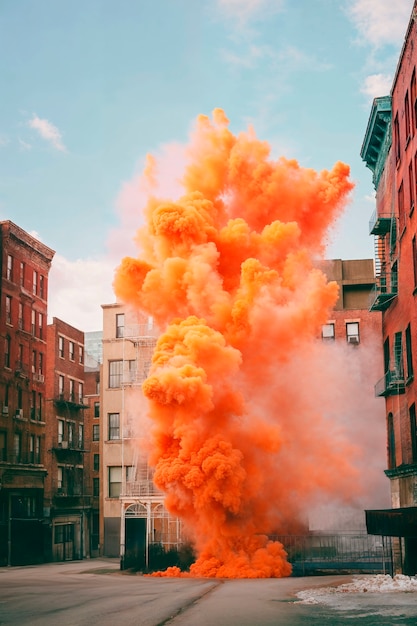 Photorealistic colorful smoke