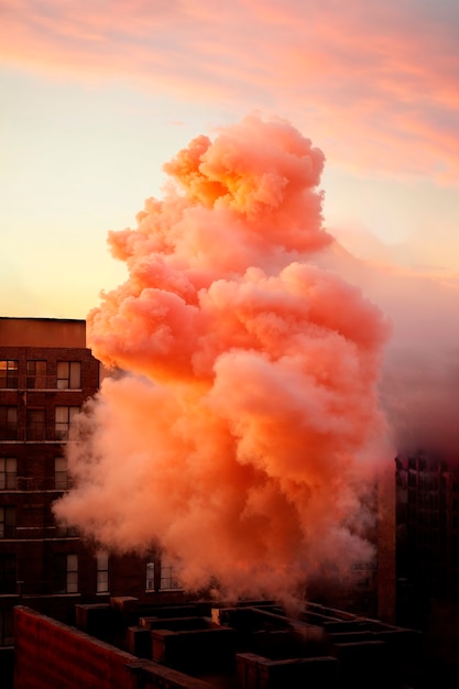 Free photo photorealistic colorful smoke