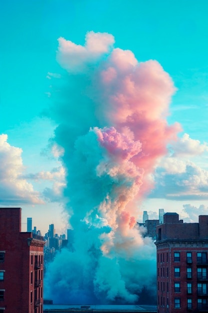 Free photo photorealistic colorful smoke