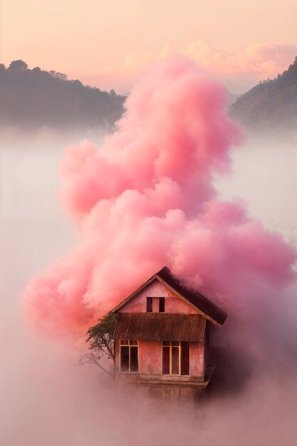 Photorealistic colorful smoke