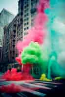 Free photo photorealistic colorful smoke