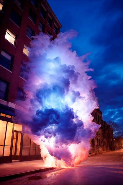 Free photo photorealistic colorful smoke