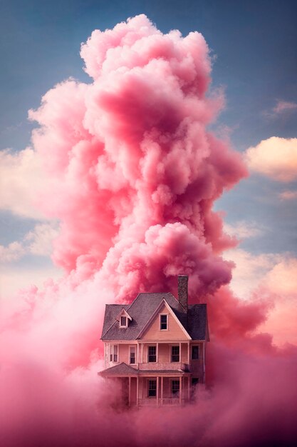 Photorealistic colorful smoke