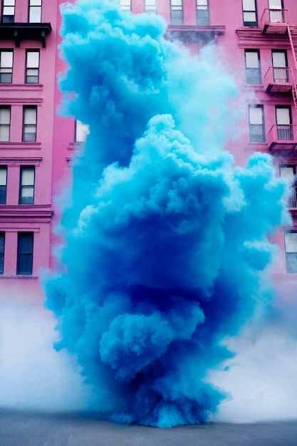Photorealistic colorful smoke