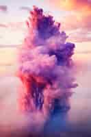 Free photo photorealistic colorful smoke