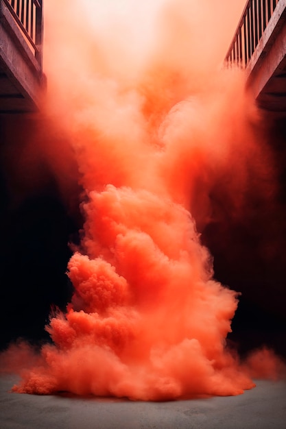 Photorealistic colorful smoke