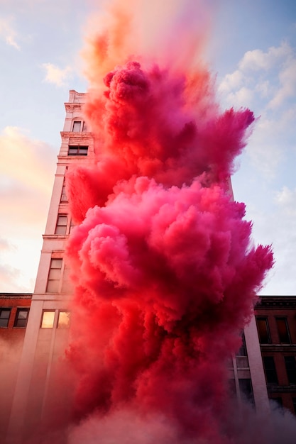 Photorealistic colorful smoke