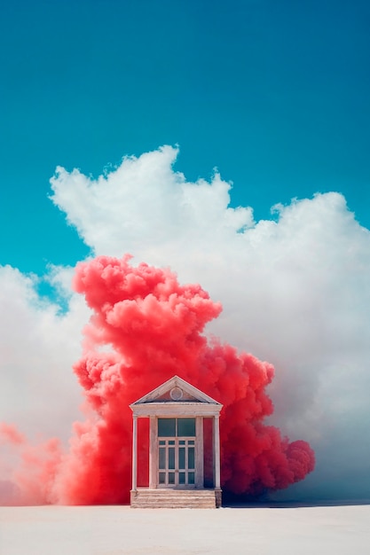 Free photo photorealistic colorful smoke