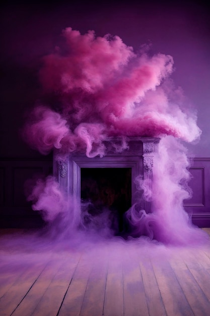 Photorealistic colorful smoke