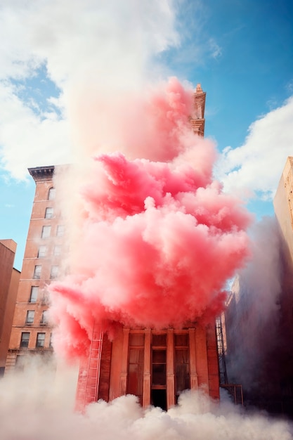 Photorealistic colorful smoke