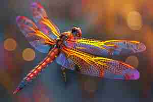 Free photo photorealistic dragonfly in nature