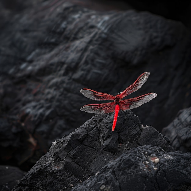 Foto gratuita libellula fotorealista in natura